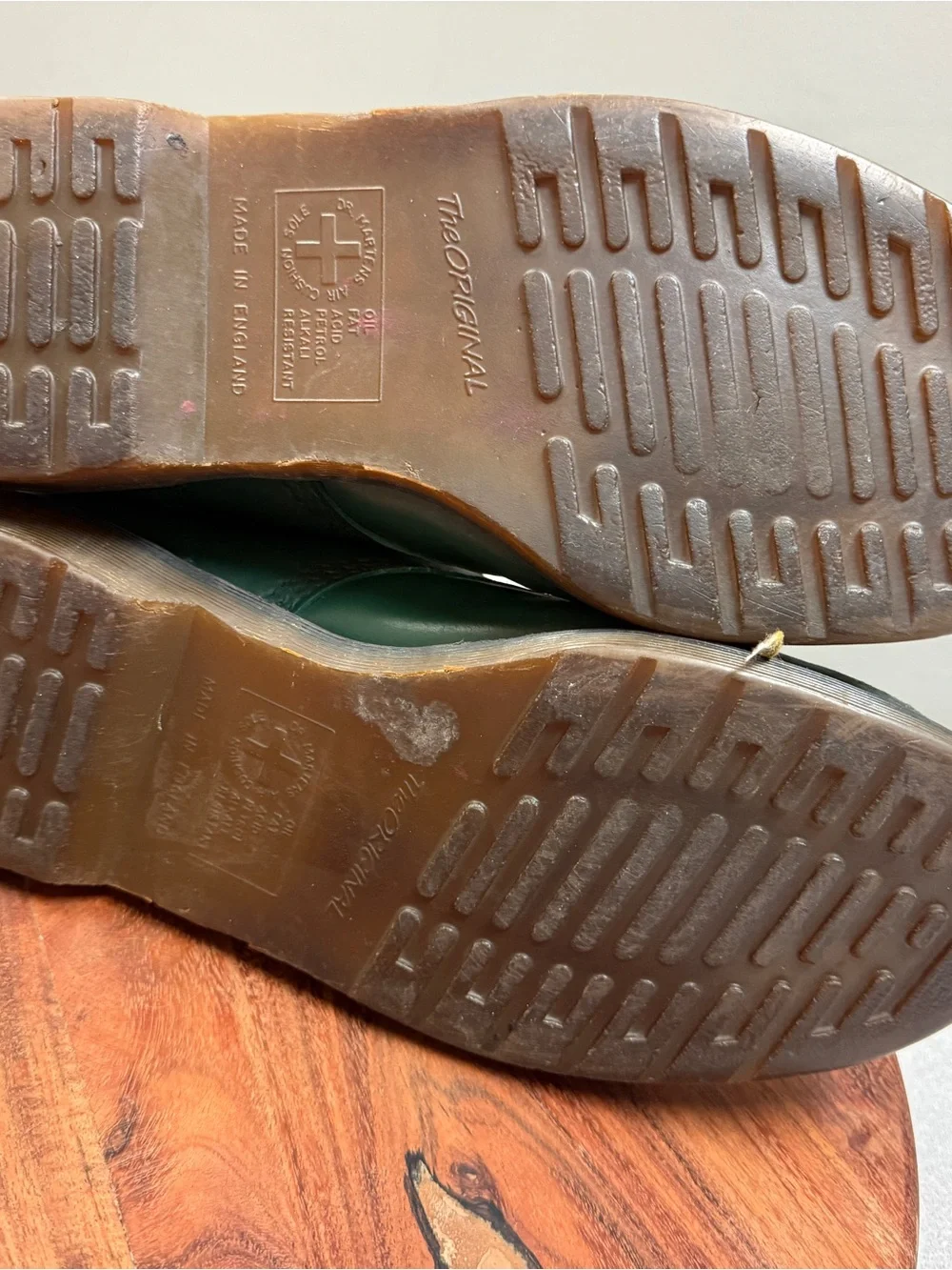 Vintage Dr Martens 1460 Green Made in England 8 Eye Boots UK 10